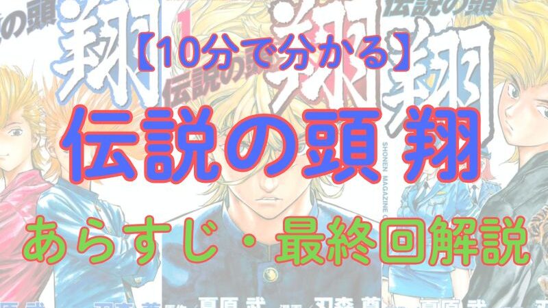 【ネタバレ注意】漫画「伝説の頭 翔」あらすじ全編・最終回解説！ 
